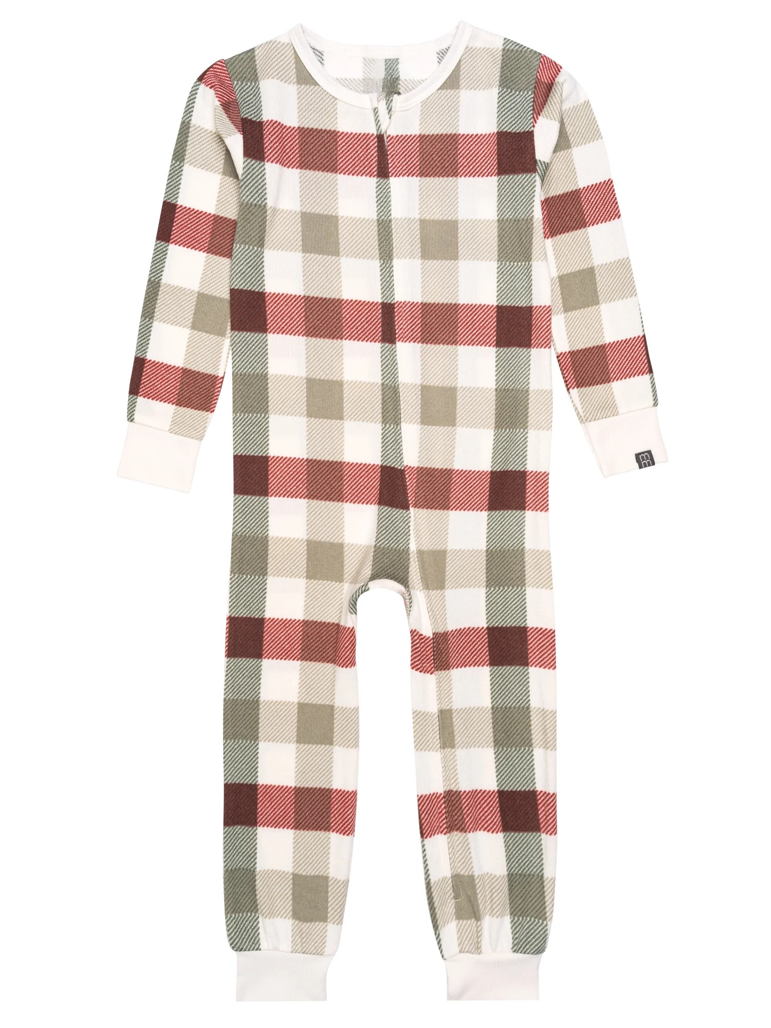 Modern Moments by Gerber Neutral Super Soft Hacci One-Piece Christmas Pajamas, 0/3 Months - 6/9 M... | Walmart (US)