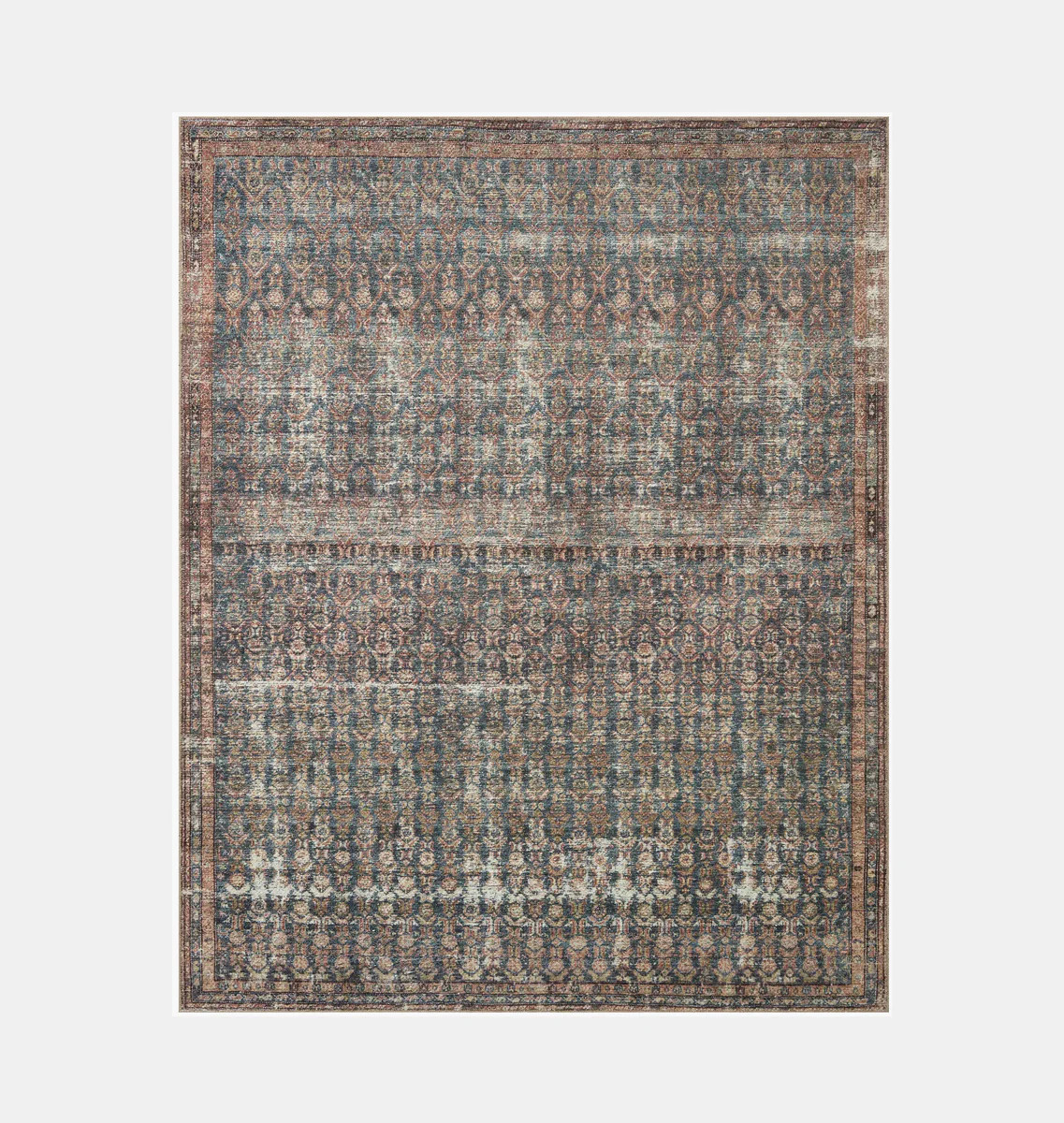 Billie BIL-02 Ocean / Brick Area Rug | Amber Interiors