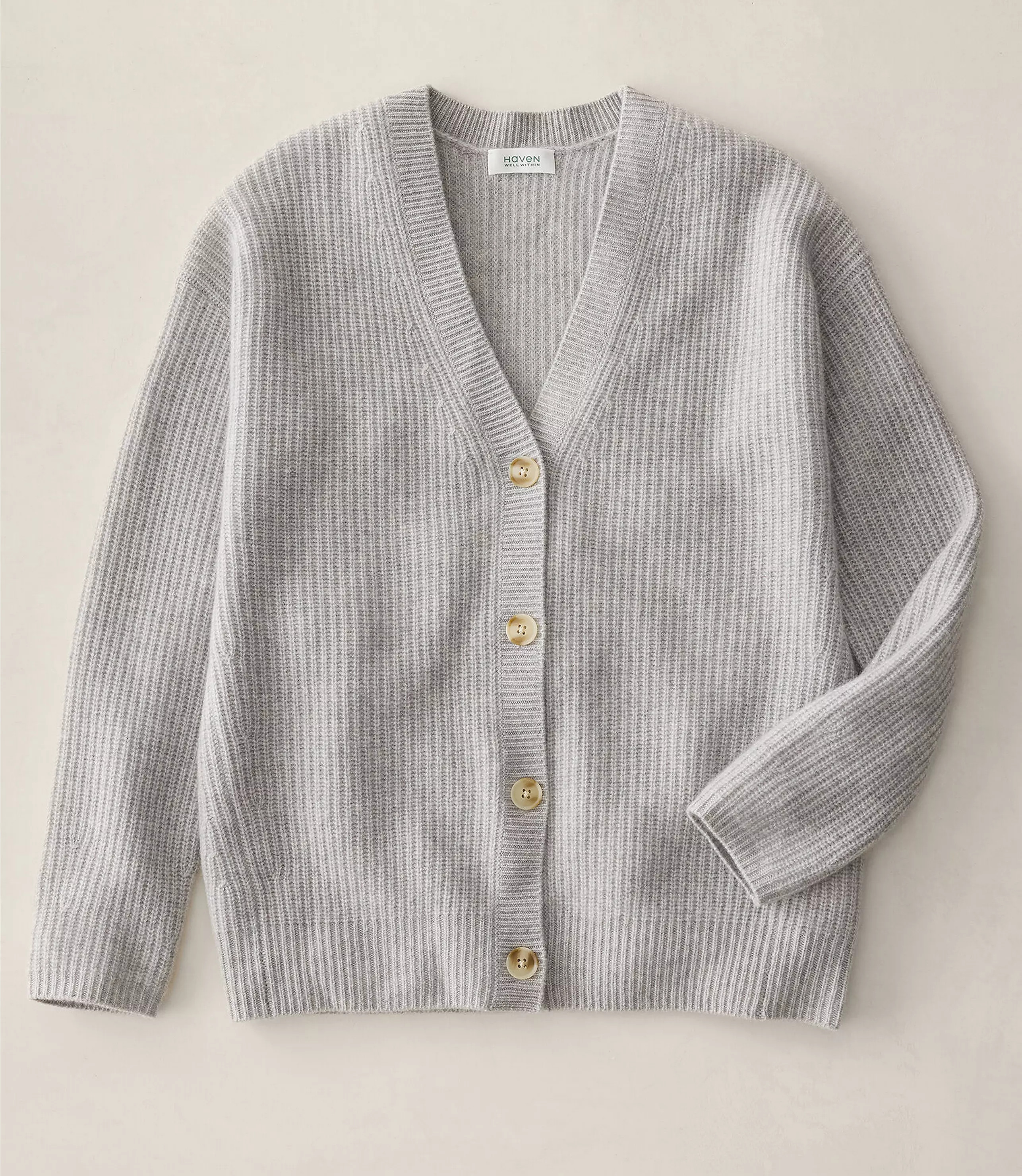 Haven Well Within Cashmere Shaker Stitch Cardigan | LOFT