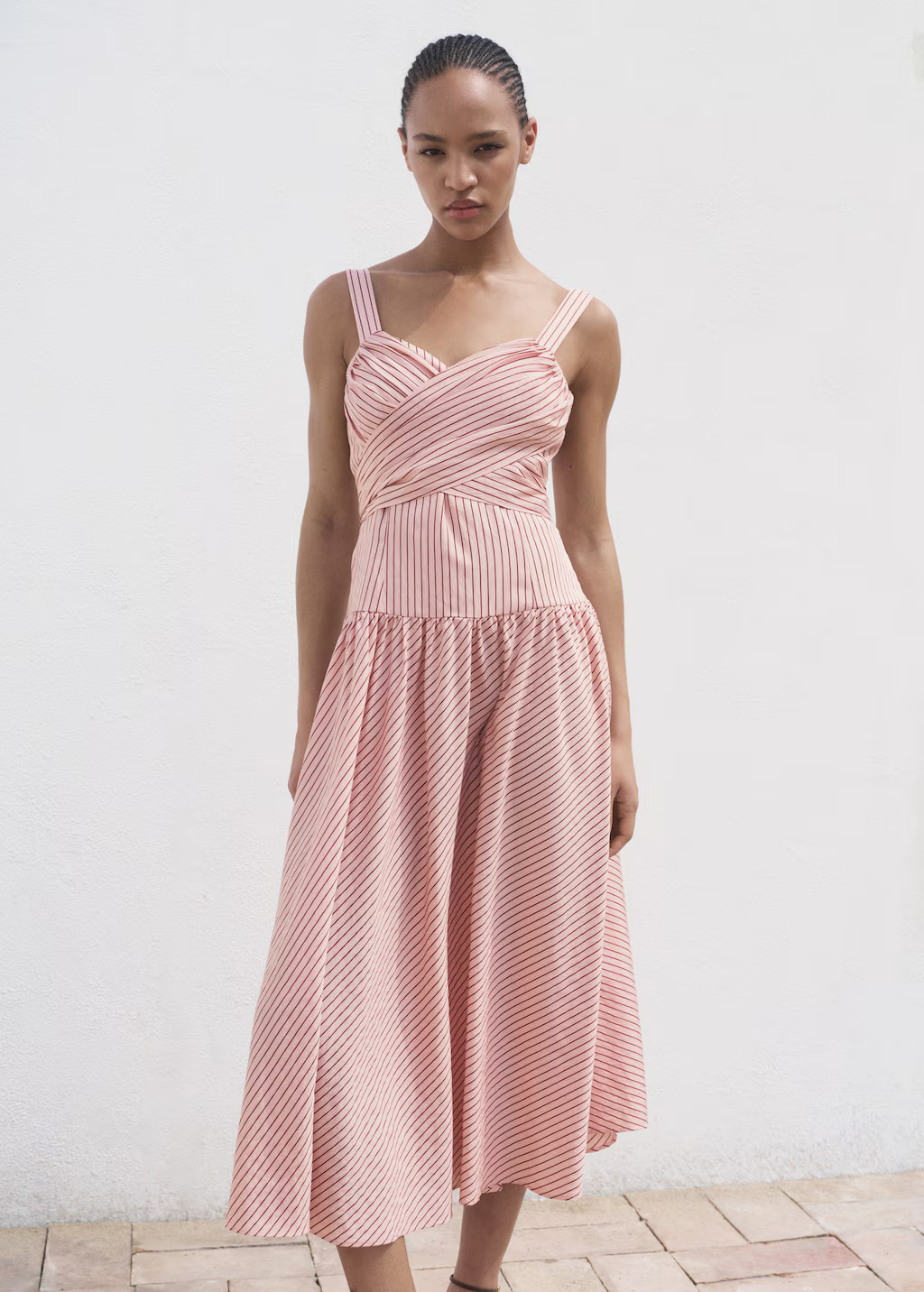 Striped wrap dress | Mango (US/MX/AU)