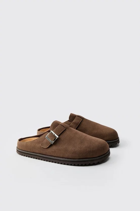 Skater Sole Buckle Detail Mule | boohooMAN (US & Canada)