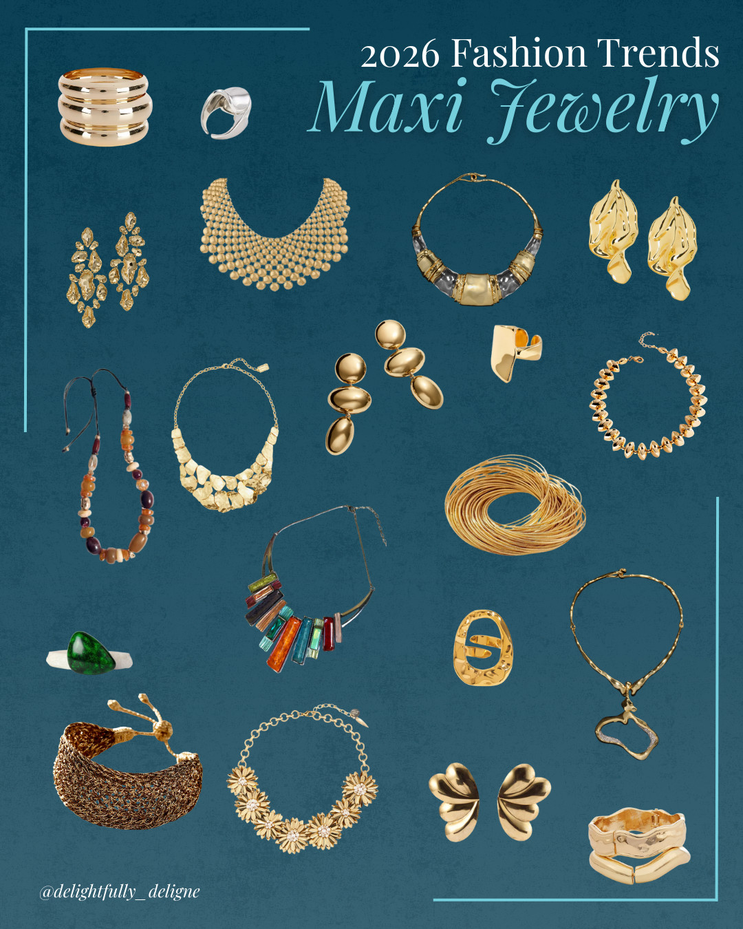 Maxi jewelry makes a statement in 2026, layering bold chains, oversized hoops, and sculptural pieces to elevate both everyday and elevated looks. 

 #LTKootd #LTKSeasonal #LTKOver40