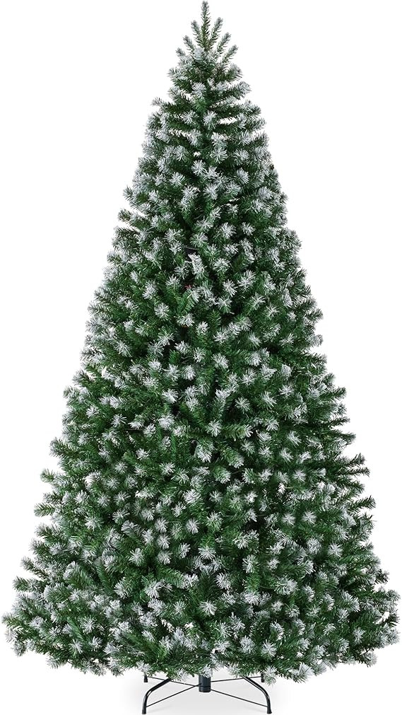 Best Choice Products Artificial Frosted Christmas Tree, 7.5ft Premium Unlit Realistic Spruce Holi... | Amazon (US)