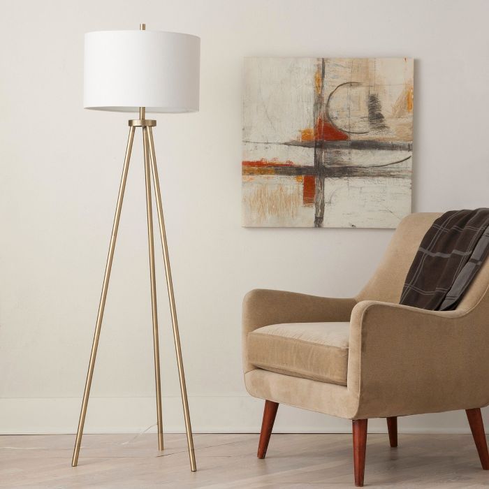 Ellis Tripod Floor Lamp Brass - Project 62™ | Target