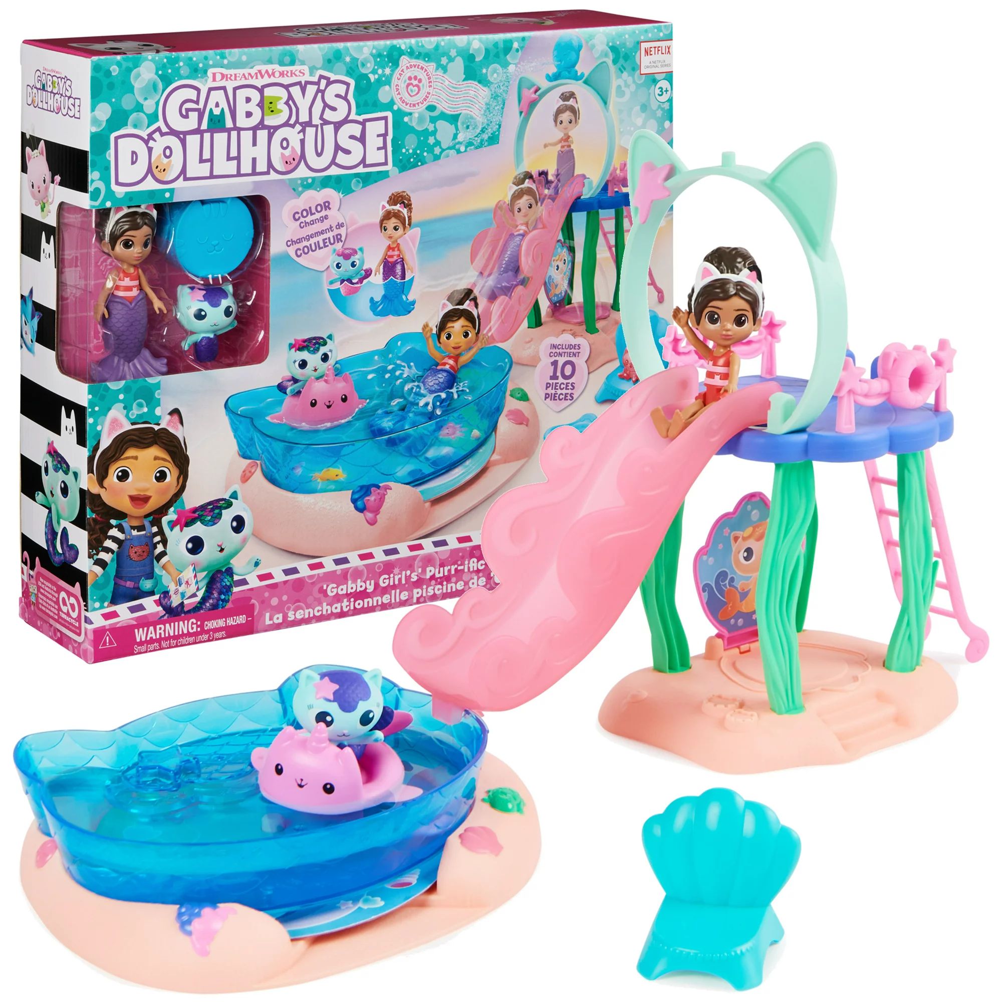 Gabby’s Dollhouse, Pool Playset with Figures and Accessories | Walmart (US)