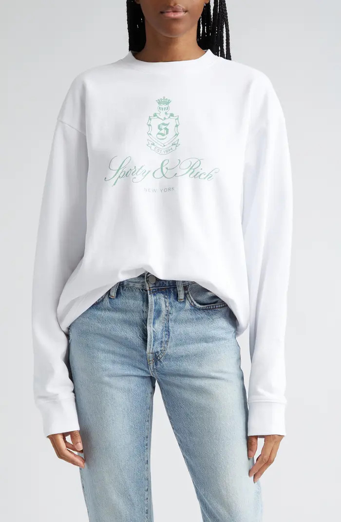 Sporty & Rich Vendome Cotton Graphic Sweatshirt | Nordstrom | Nordstrom