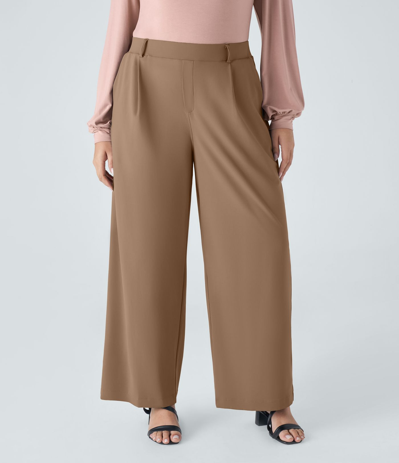 Halara Flex™ DayStretch High Waisted Pocket Straight Leg Work Plus Size Pants | HALARA