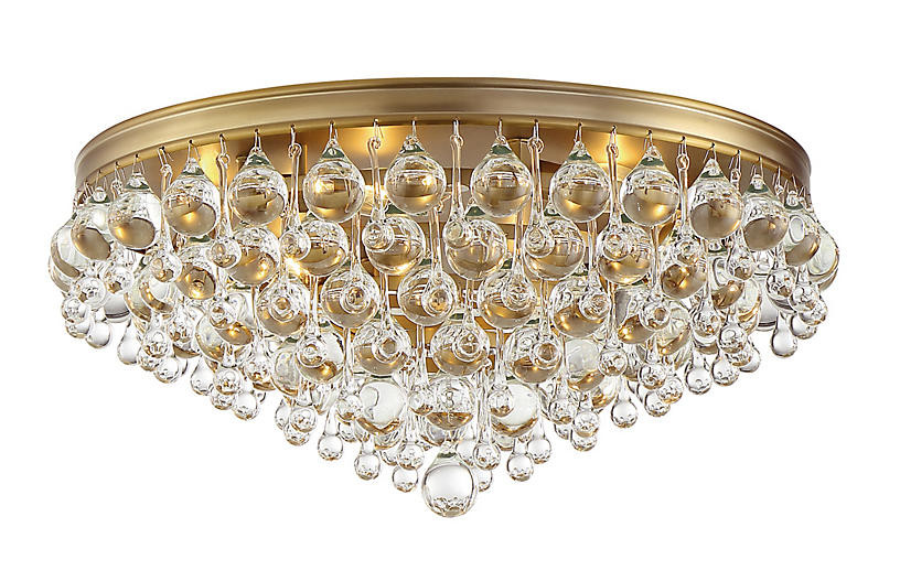 Calypso Flush Mount, Vibrant Gold | One Kings Lane