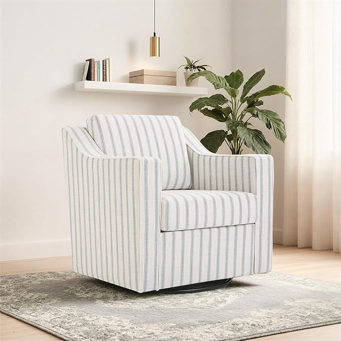 Swivel Accent Chair, Modern Round Barrel Arm Chair for Living Room, Bedroom, Comfy Club Reading C... | Amazon (US)