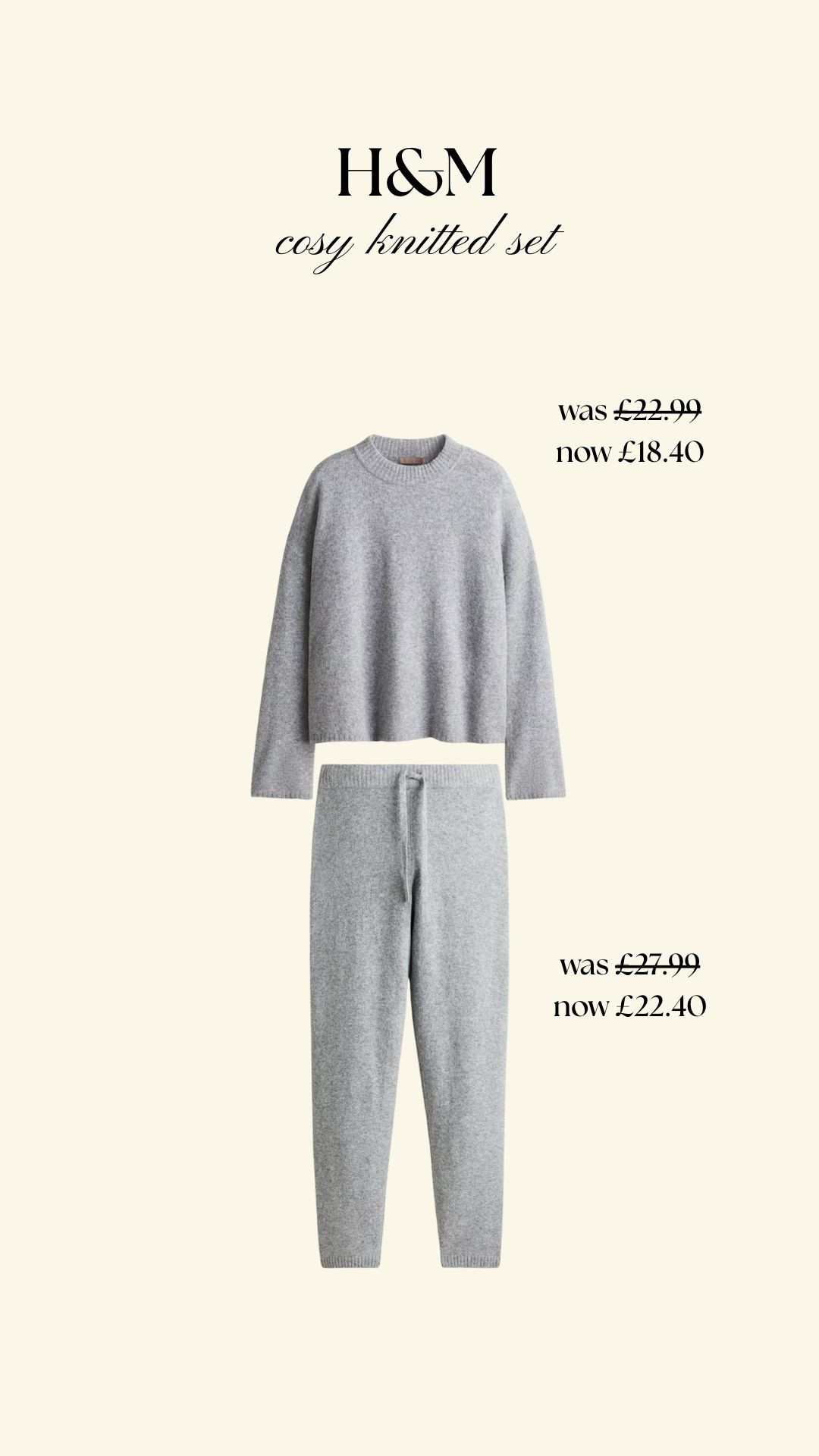 My favourite H&M cosy knitted set is reduced in their Black Friday sale!  

 #LTKCyberWeek #LTKuk #LTKstyletip