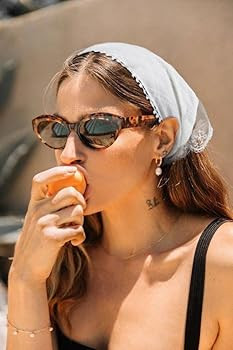 Huachi White Bandanas Head Scarf Headband for Women’s Hair - Lace Hair Scarf Bandana Headband -... | Amazon (US)