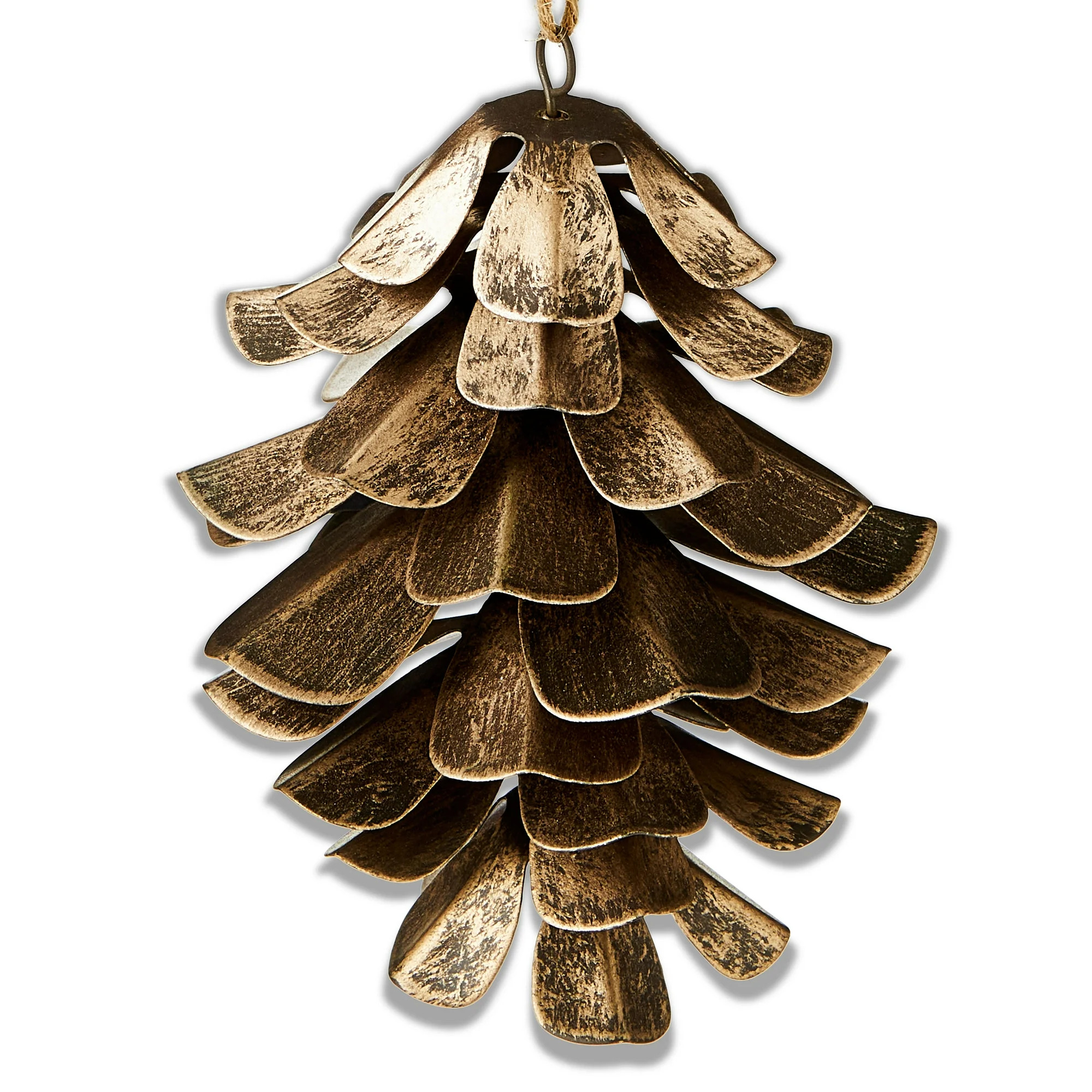 Brown Metal Pinecone Christmas Ornament, 4", by Holiday Time | Walmart (US)