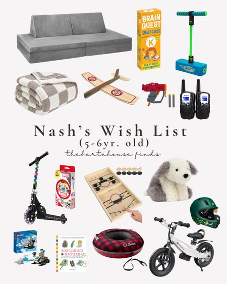 Nash’s wish list he helped me make!

A 5-6 year olds dream list ✔️

#LTKkids #LTKHoliday #LTKGiftGuide