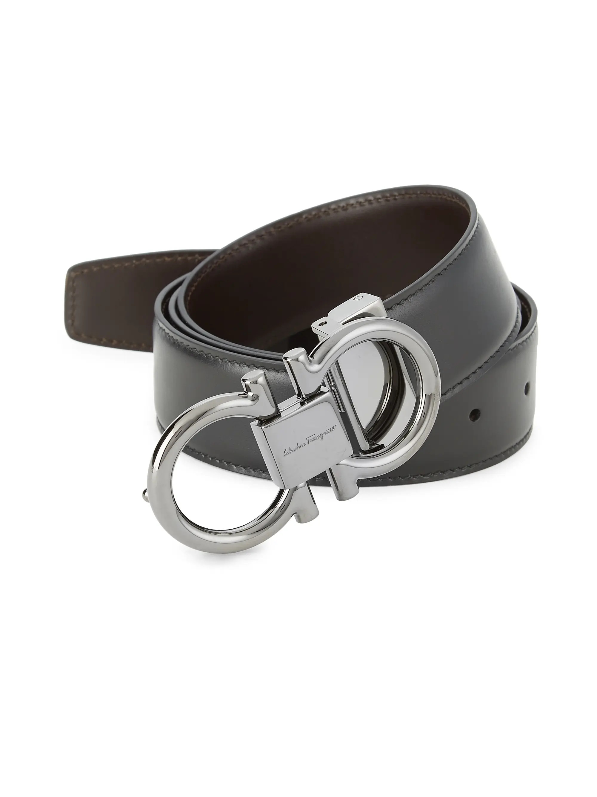 Gancini Buckle Cut-to-Size Reversible Belt | Saks Fifth Avenue