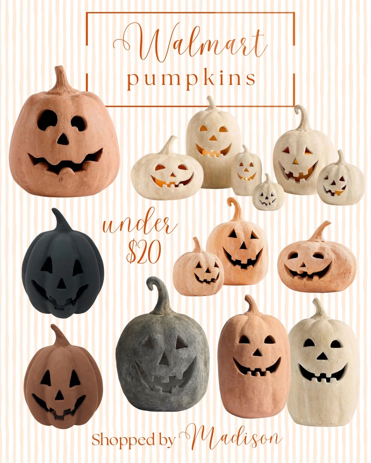 Pumpkins at Walmart all under $20! Pottery barn look alikes, pottery barn inspired, walmart home decor finds, fall decor 2025, fall 2025, fall decorating, walmart home

#LTKHome #LTKSeasonal #LTKautumn