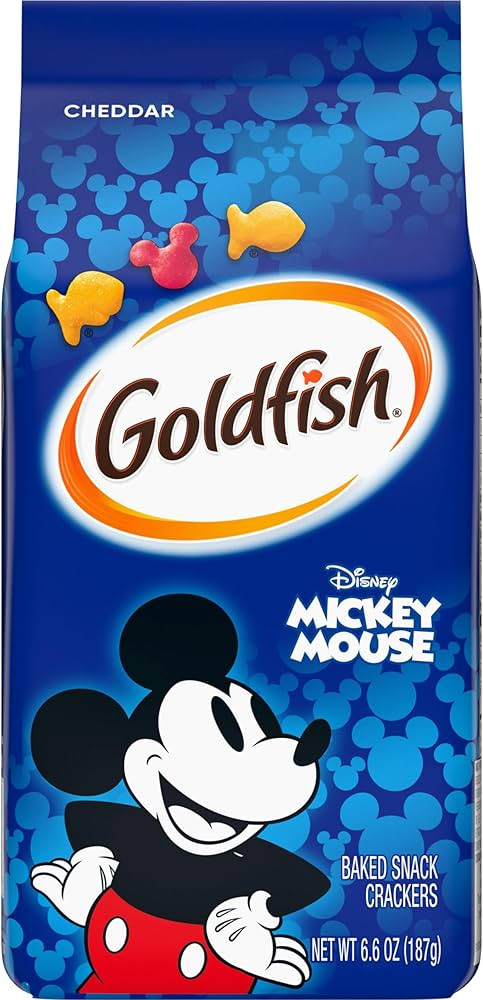 Goldfish Disney Mickey Mouse Cheddar Crackers, Snack Crackers, 6.6 oz bag | Amazon (US)