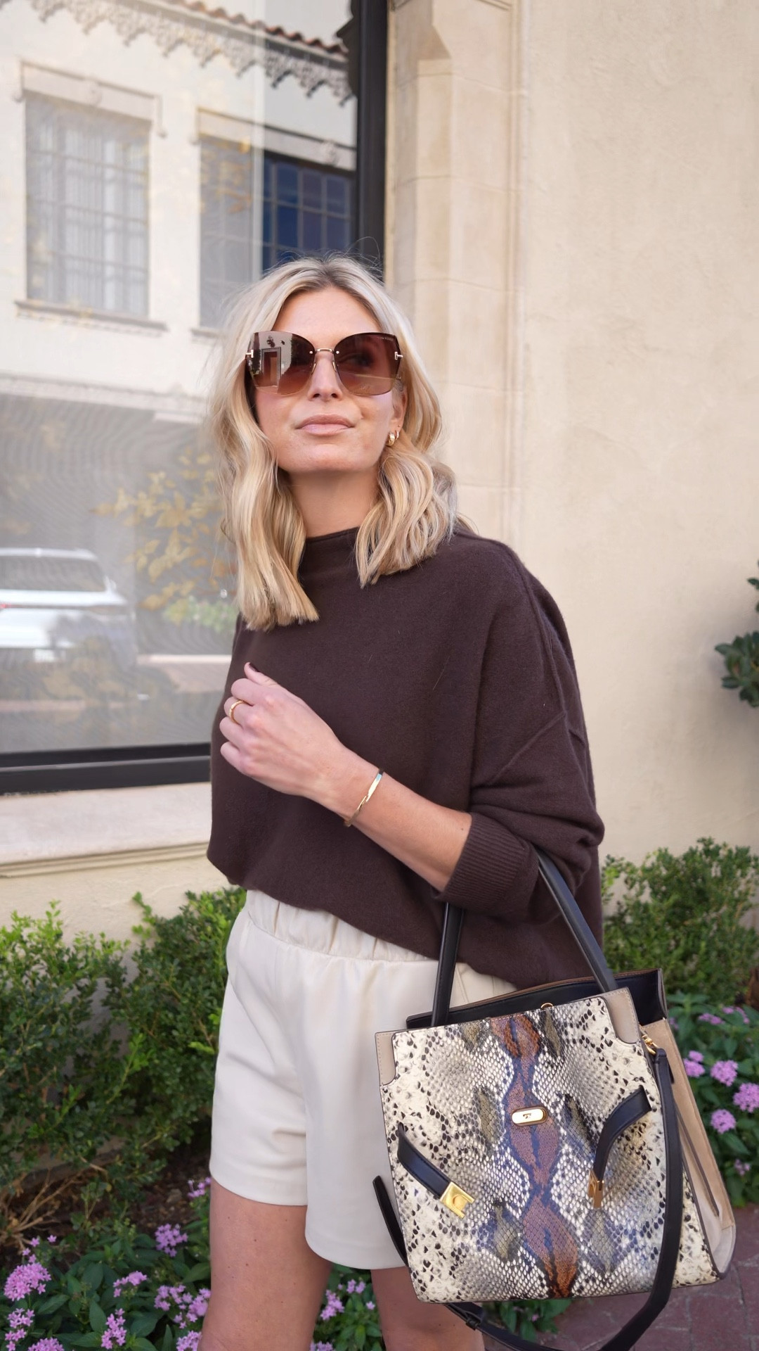 Cream faux leather shorts is a Fall staple must! 

#LTKStyleTip #LTKWatchNow #LTKSeasonal
