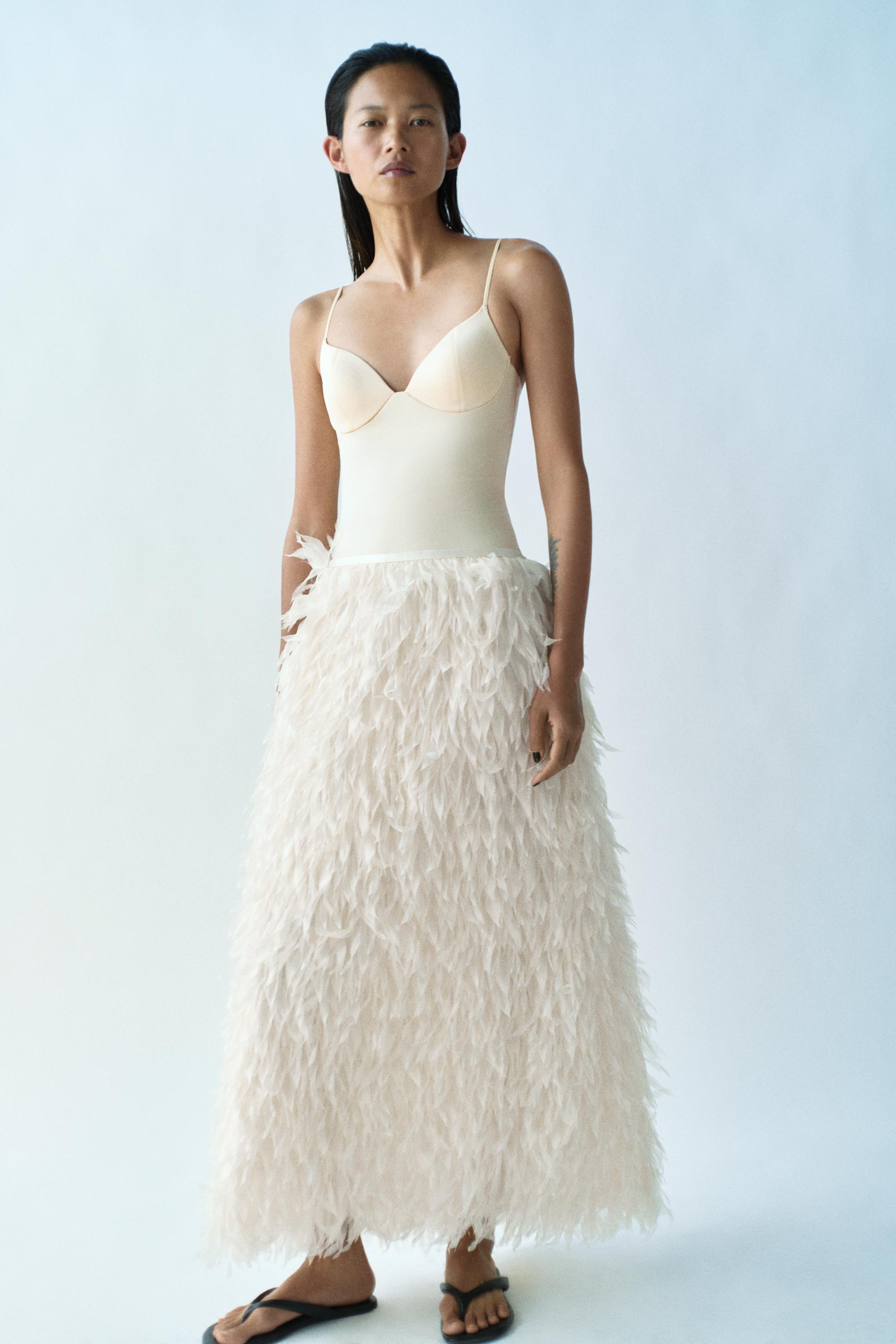 ZW COLLECTION LIMITED EDITION FEATHER SKIRT | Zara UK
