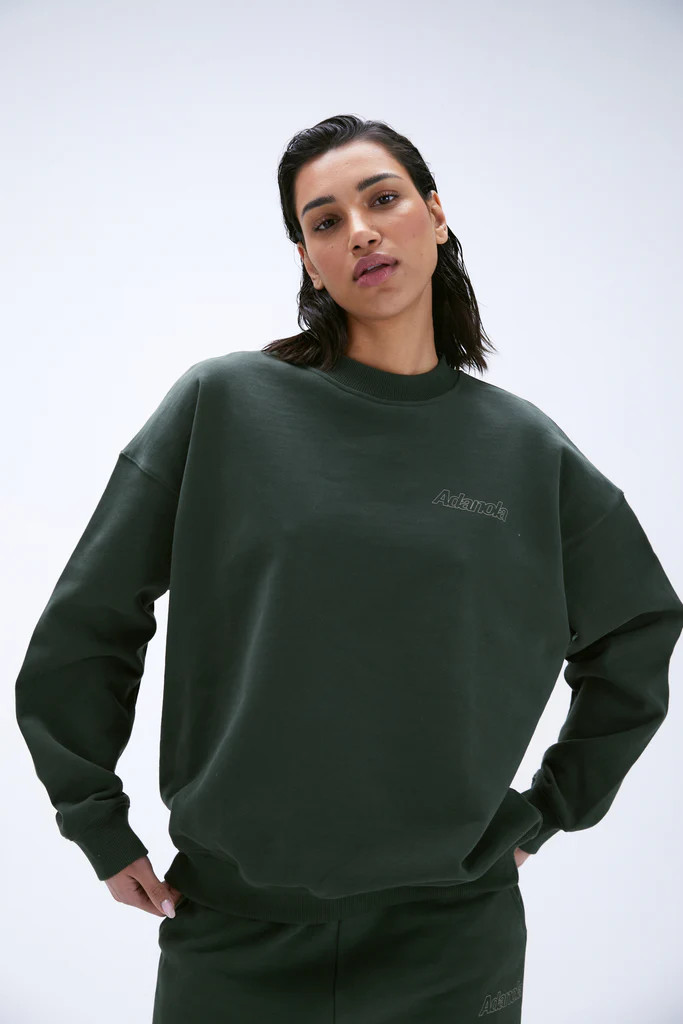 Movement Oversized Sweatshirt - Dark Olive | Adanola UK