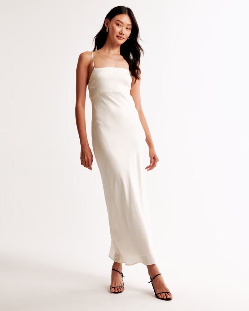 Women's Cowl Back-Bow Maxi Dress | Women's | Abercrombie.com | Abercrombie & Fitch (US)
