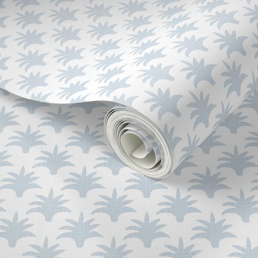 Pinecone4 Soft Blue on White with texture | Spoonflower