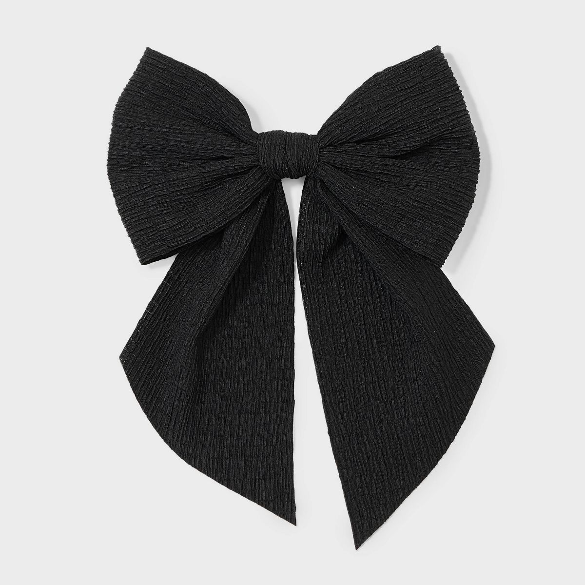 Crinkle Hair Bow Barrette - A New Day™ Black | Target