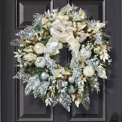 Gilded Glimmer Wreath | Frontgate