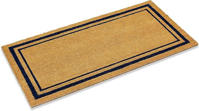 Kempf Double Border Large Coco Coir Mat, Rubber Vinyl Backing, Great for Double Doors, Indoor Out... | Amazon (US)