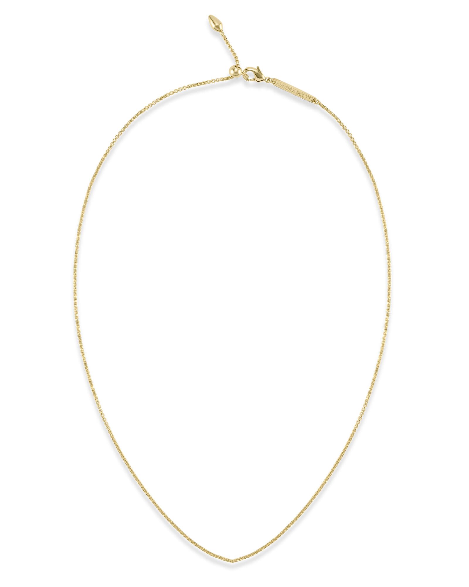 Petite Thin Adjustable Chain Necklace in Gold | Kendra Scott
