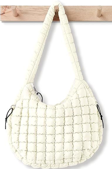 Puffer Tote Bag for Women Large Quilted Tote Bag Quilted Carryall Bag Soft Puffy Crossbody Bag Ho... | Amazon (US)