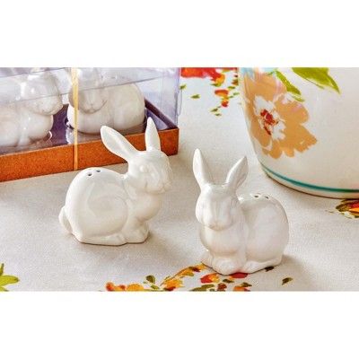 tagltd Easter Bunny Rabbit White Easter Salt & Pepper Shaker Set | Target
