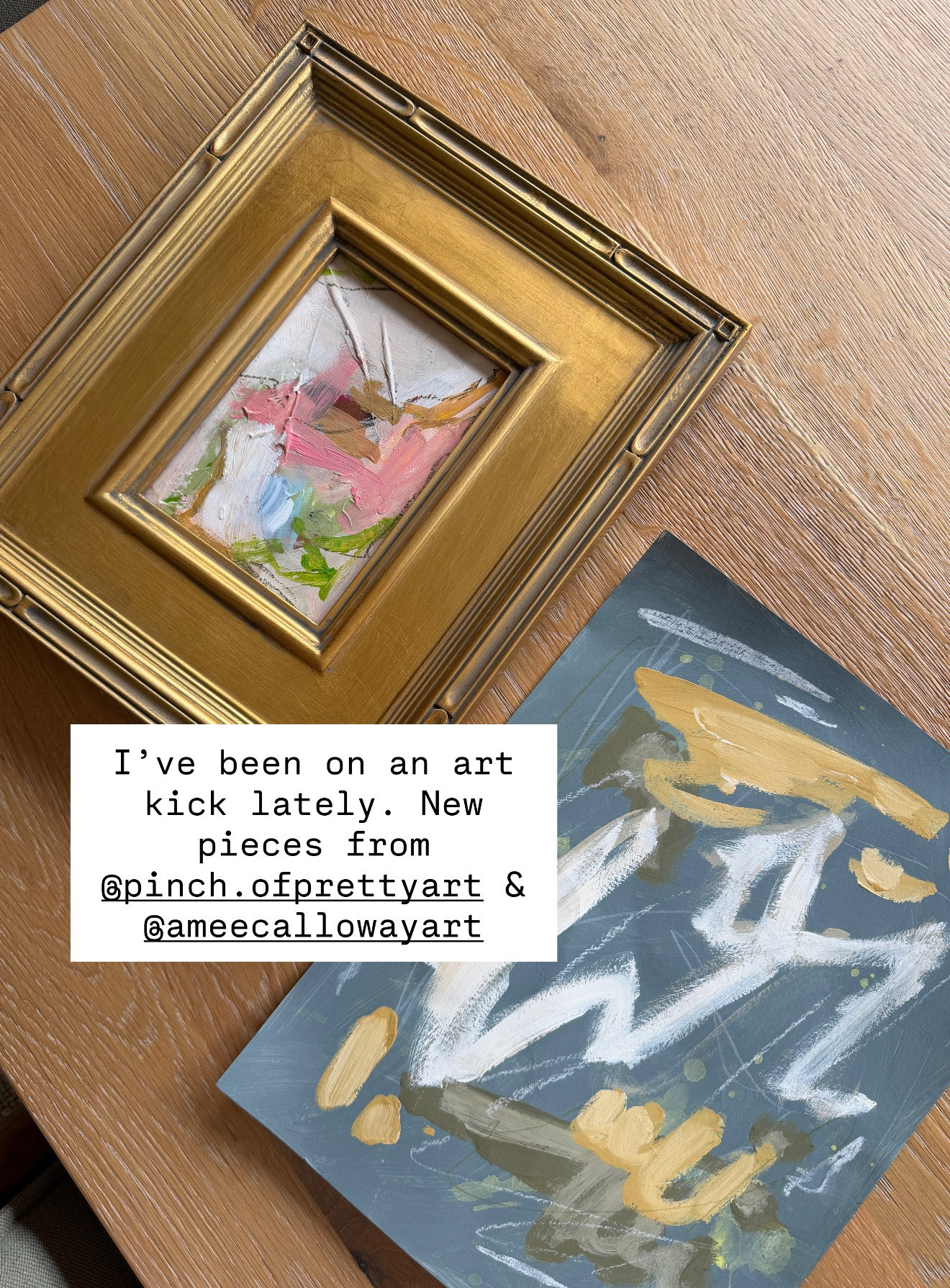 These pieces aren't linkable, but I wanted to share on LTK in case anyone missed them on Instagram! I love these new pieces of art!

Loverly Grey, artwork, home finds, artist, home decor, wall art, abstract art 

 #LTKHome