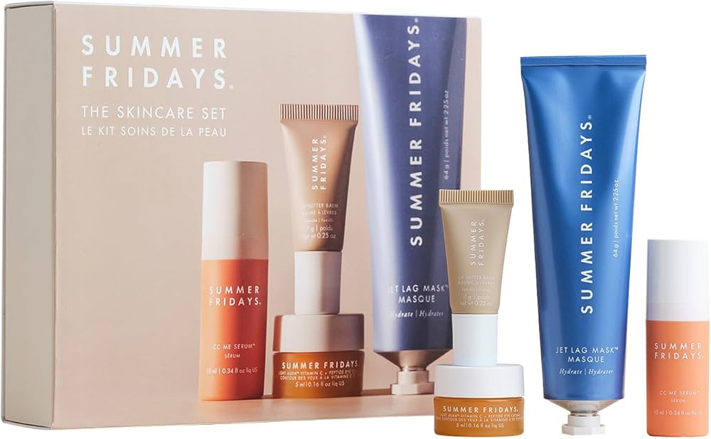 Summer Fridays Limited-Edition Skincare Set - Jet Lag Mask (2.25 Oz) + CC Me Serum with Vitamin C... | Amazon (US)