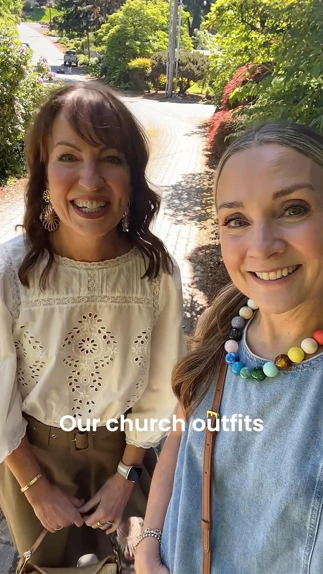 Comment SHOP for links!🔗
What we wore… to church! I love this @Zara asymmetrical ruffle skirt paired with my feminine @SEZANE blouse! Also, these new @amazon flats have been a fun addition! They’re so unique and comfy! 
Julie looks so chic in her cute @Spanx denim shell and colorful @amazon necklace. Her @abercrombie white jeans have such a fantastic fit, and her @FRANKIE4 Footwear shoes are comfy and stylish! 
How to Shop:🛍️
-Comment SHOP for links!
-Click the link in our bio to shop
-Watch our stories for links!

#LTKootd #LTKOver40 #LTKWorkwear