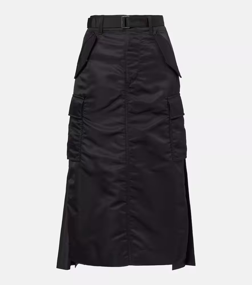 Sacai Nylon twill midi skirt | Mytheresa (US/CA)