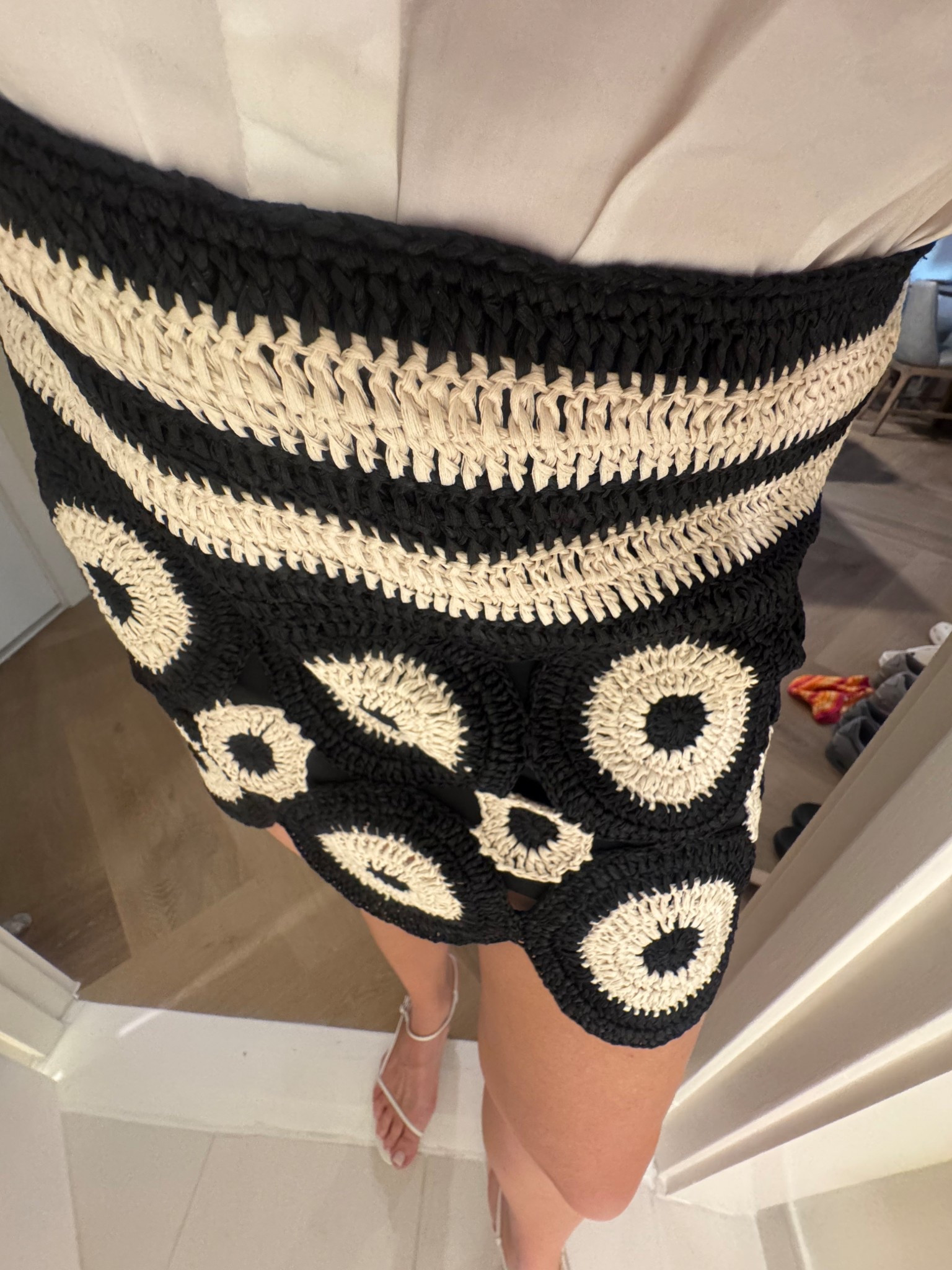 Wearing a medium in the skirt! Could have also done a small. Runs a smidge large. 