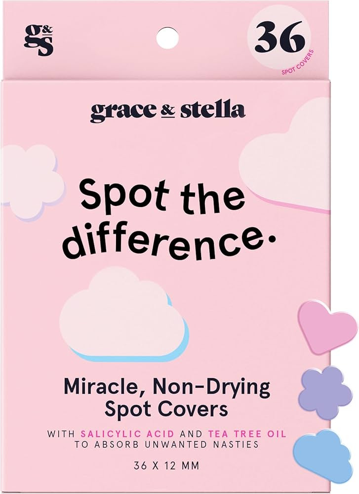 grace & stella Pimple Patches For Face (Multishape, 36 Count) - Hydrocolloid Acne Patches for Fac... | Amazon (US)