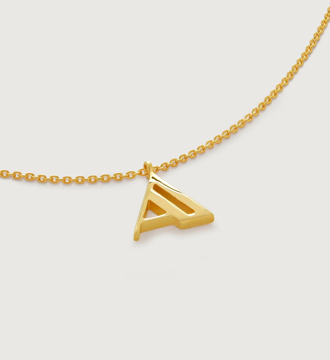 Initial A Necklace Adjustable 41-46cm/16-18' | Monica Vinader (Global)