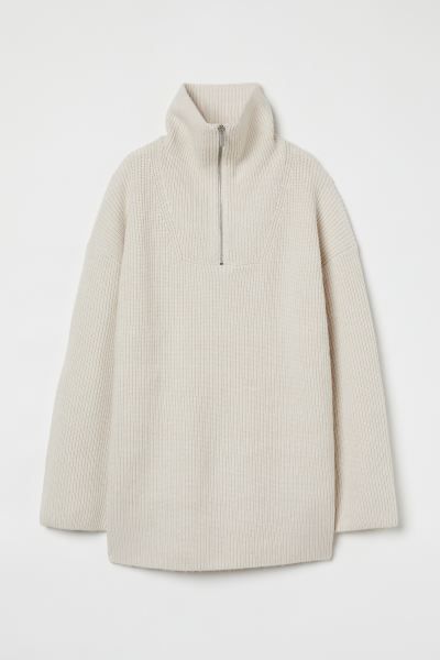 Rib-knit Half-zip Sweater | H&M (US)