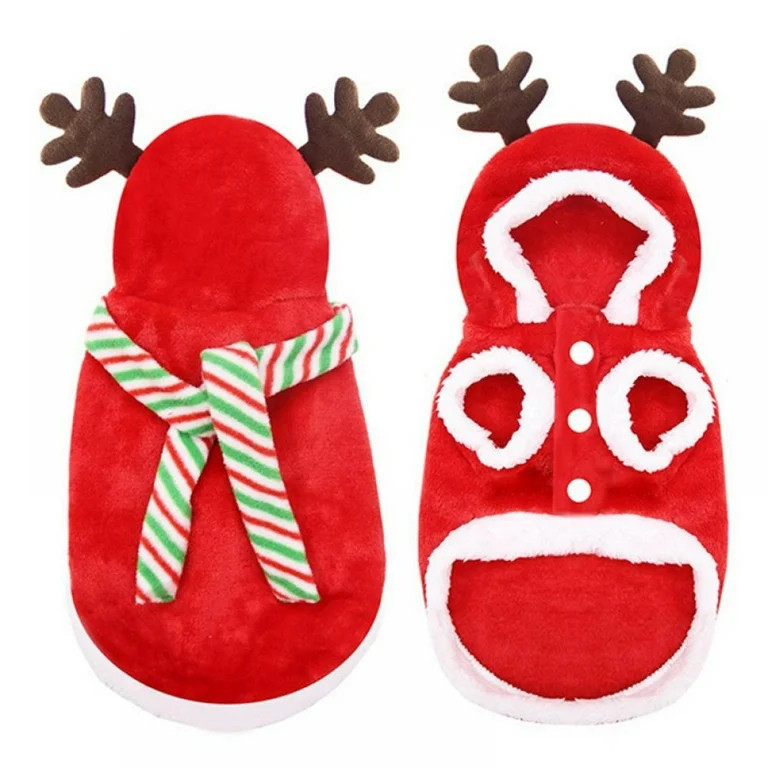 Dog Hoodie Pet Dog Clothes Winter Warm Dog Hoodie Sweater Dog Puppy Warm Christmas Costume for XS... | Walmart (US)