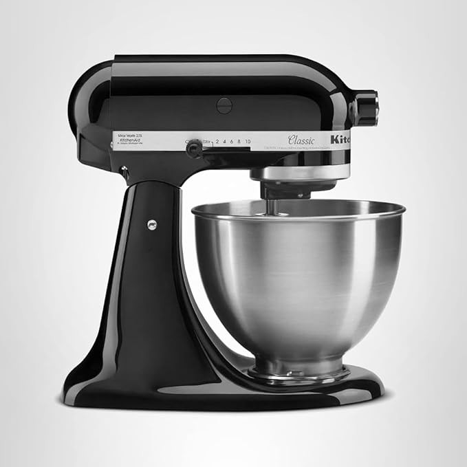 KitchenAid Classic Series 4.5 Quart Tilt-Head Stand Mixer K45SS, Onyx Black | Amazon (US)