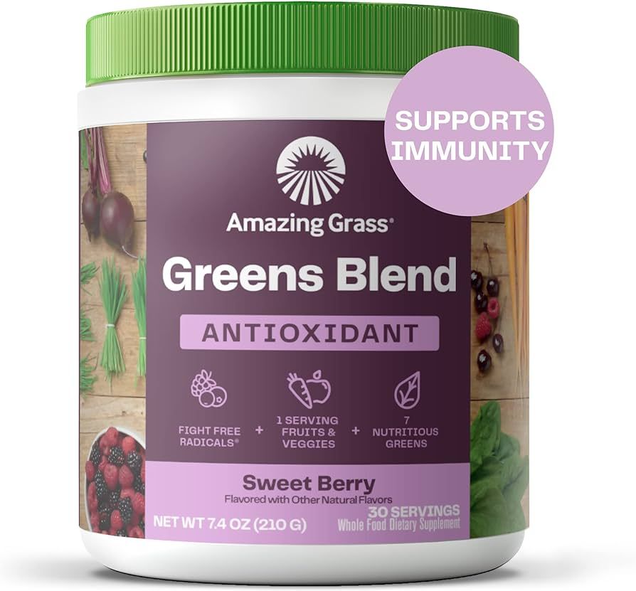 Amazing Grass Greens Blend Antioxidant: Super Greens Powder Smoothie Mix with Organic Spirulina, ... | Amazon (US)
