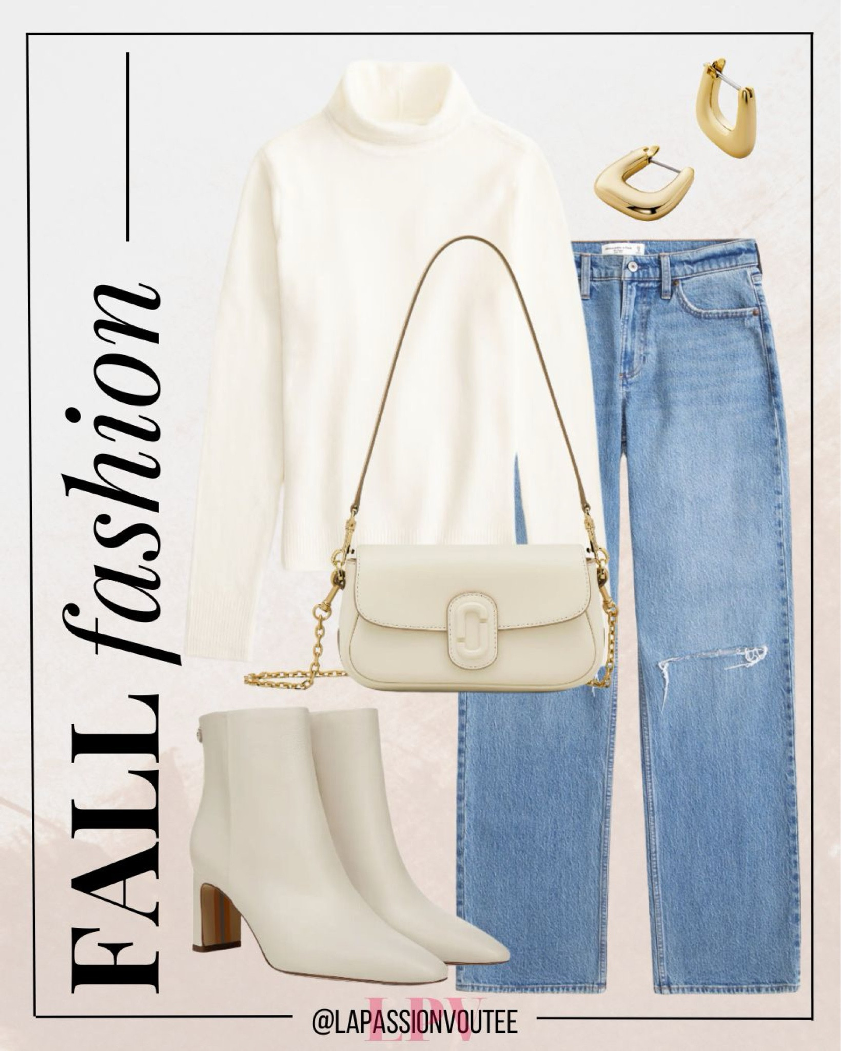 Cozy up for fall with effortless style: a turtleneck sweater paired with relaxed baggy jeans, gold hoop earrings, a sleek shoulder bag, and boots. A perfect blend of comfort and chic for those cool, crisp days.

#LTKSeasonal #LTKStyleTip