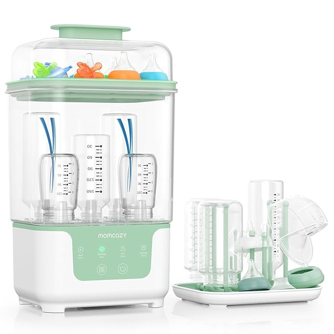 Momcozy Bottle Sterilizer and Dryer, Modular Nesting Space Saving Design, 6 Bottles Capacity, 4 i... | Amazon (US)