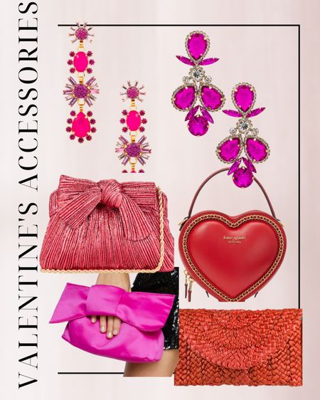 Valentine’s Day accessories, bow, purse, clutch, Kate spade, earrings, red, pink, love 

#LTKSeasonal #LTKunder100 #LTKstyletip
