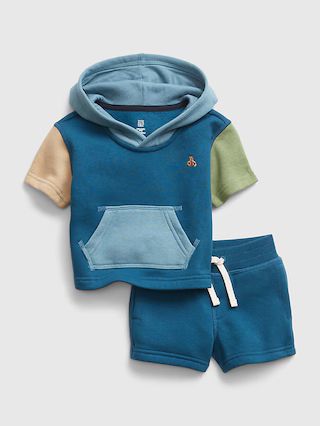 Baby Colorblock Sweat Shorts Set | Gap (US)