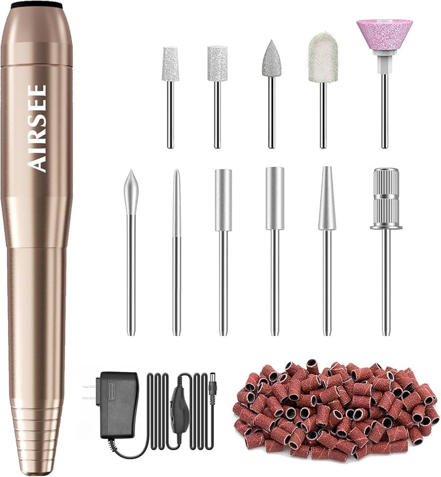 AIRSEE Portable Electric Nail Drill Professional Efile Nail Drill Kit for Acrylic, Gel Nails, Man... | Amazon (US)