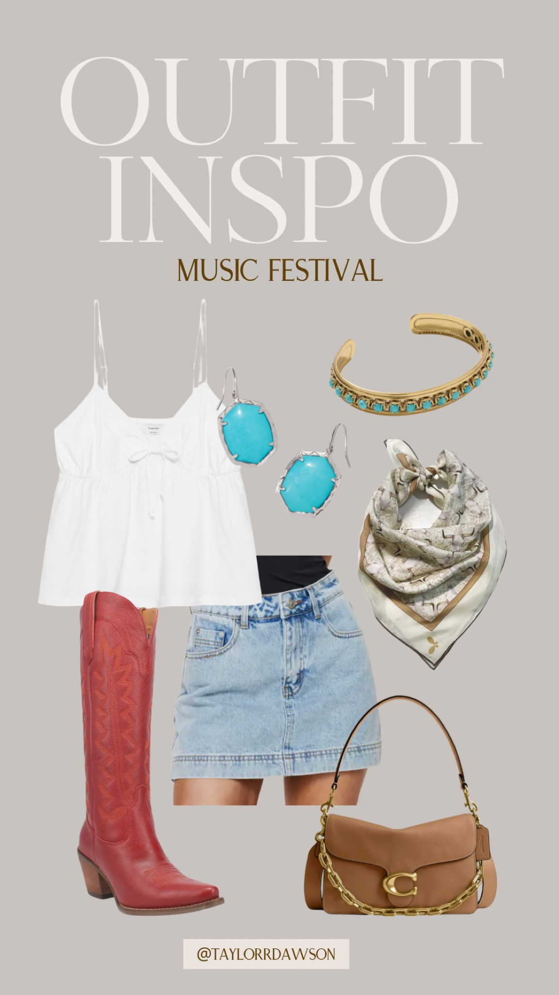 Music festival outfit inspo!

country concert outfit, outfit ideas, denim skirt, denim skort, western bandanna, bandanna accessory, turquoise jewelry, western jewelry, red boots, western boots, southern outfit, cowgirl boots, designer purse, shoulder bag


#LTKItBag #LTKStyleTip