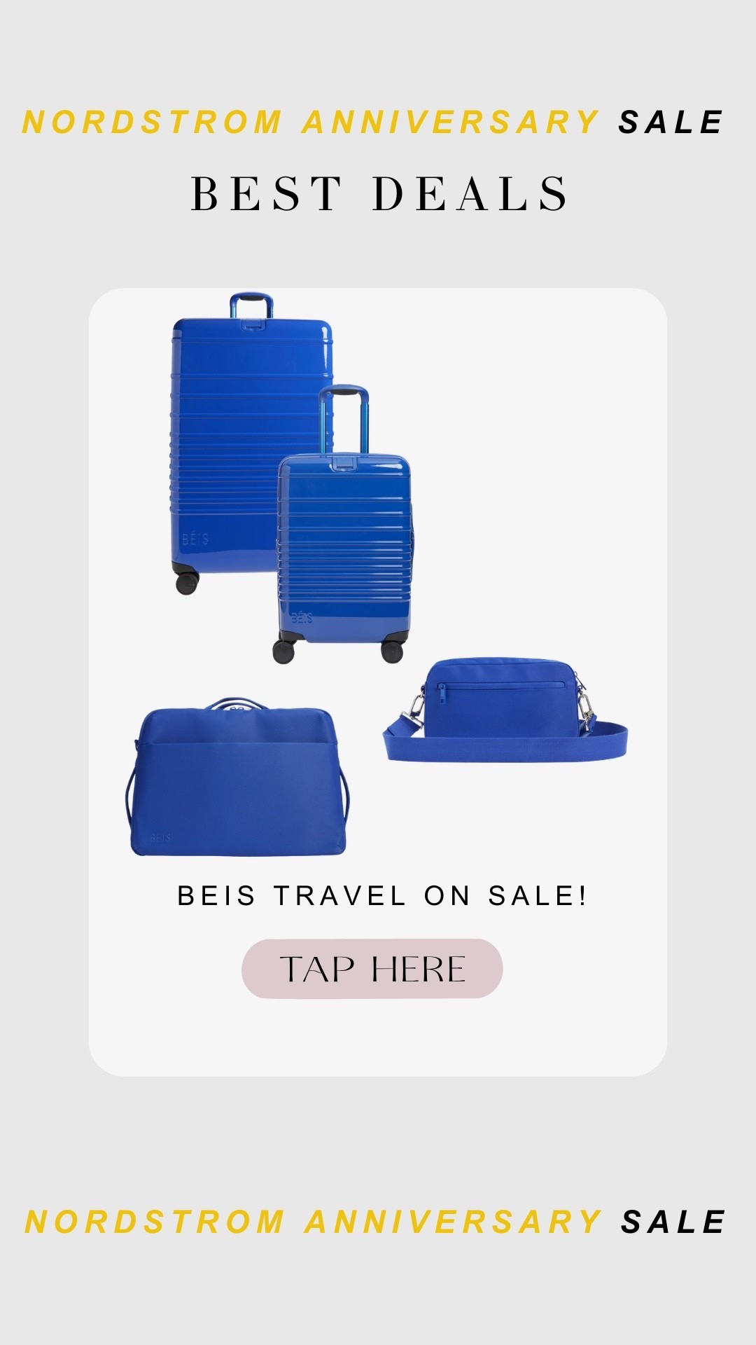 Beis suitcase on sale during the Nordstrom anniversary sale!