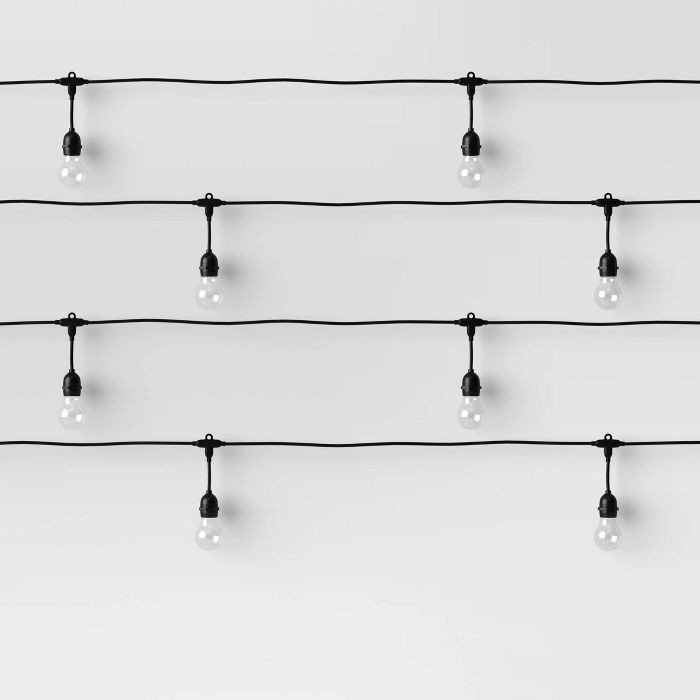 10ct LED Outdoor String Lights Black - Smith & Hawken™ | Target